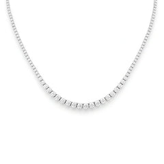 SPECIAL! 2.99ct G SI 14K White Gold Diamond Riviera Necklace 16" Long