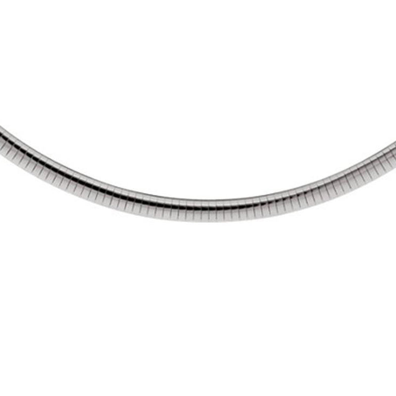 CLOSEOUT 20% OFF! 6MM .925 Sterling Silver Omega Necklace Chain 16-18" Available NEW