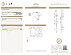 SPECIAL! 1.00ct H-SI1 GIA CERTIFIED 14K White Gold Radiant Cut Diamond Solitaire Ring Band Size 6