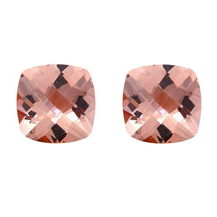 2.76ct 7mm Natural Cushion Cut Morganite Loose Gemstones Great for Earrings!