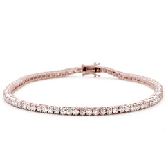 SPECIAL! 1.02ct 14K Rose Gold Diamond Tennis Bracelet 7"