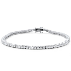 SPECIAL! 2.98ct 14KT White Gold Diamond Tennis Bracelet 7"
