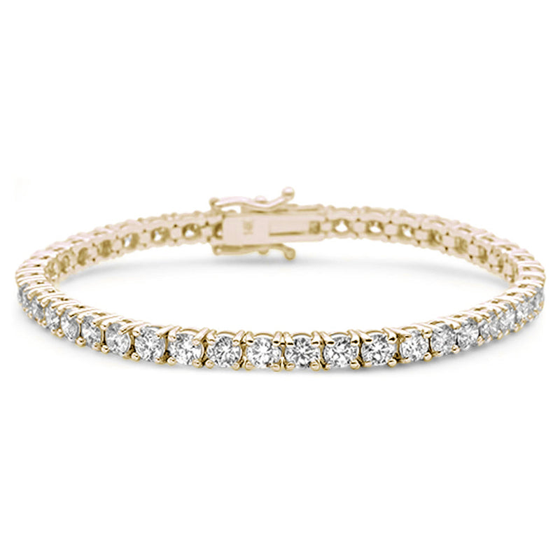 SPECIAL!6.01ct 14KT Yellow Gold Diamond Tennis Bracelet 8"