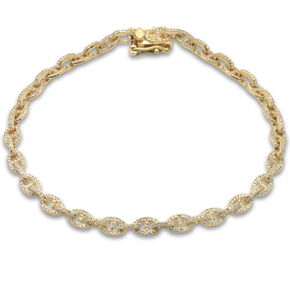 SPECIAL! .94ct G SI 14K Yellow Gold Diamond Link Bracelet 6.5" Long