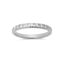 SPECIAL! .33ct 14kt White Gold Pave Set Diamond Engagement Wedding Band Size 6.5