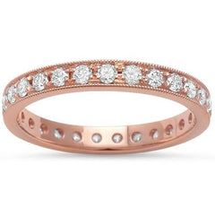DIAMOND CLOSEOUT!  .68ct 14KT Rose Gold G SI Eternity Round Diamond  Wedding Stackable Anniversary Band