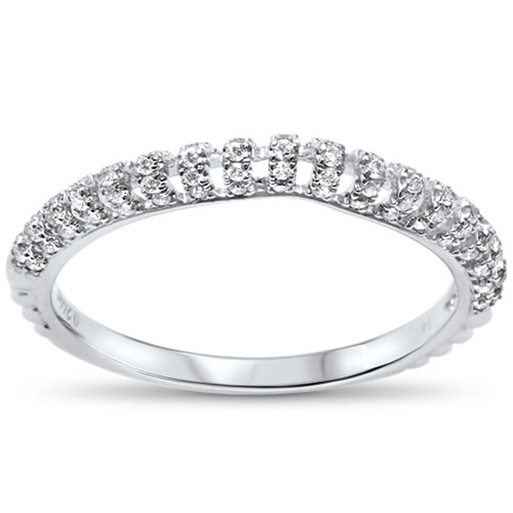 SPECIAL! .24cts Modern F-VS2 Round Diamond Wedding Anniversary Band Size 6.5
