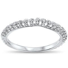 SPECIAL! .24cts Modern F-VS2 Round Diamond Wedding Anniversary Band Size 6.5