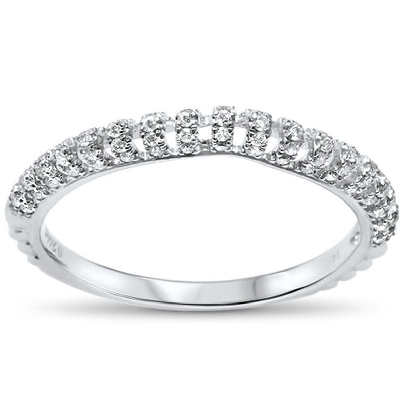 SPECIAL! .24cts Modern F-VS2 Round Diamond Wedding Anniversary Band Size 6.5