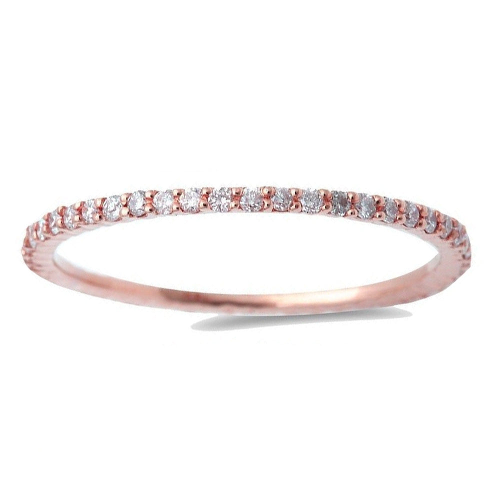 SPECIAL! .33ct 14kt Rose Gold Diamond Eternity Stackable Wedding Ring