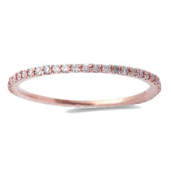 SPECIAL! .33ct 14kt Rose Gold Diamond Eternity Stackable Wedding Ring