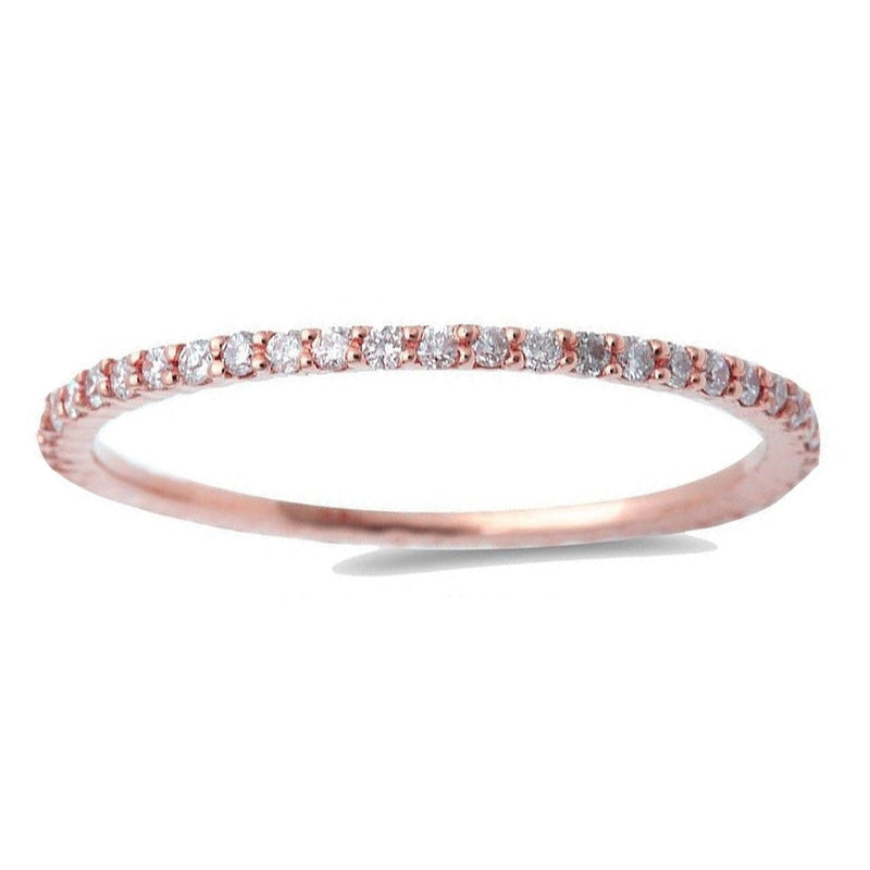 SPECIAL! .33ct 14kt Rose Gold Diamond Eternity Stackable Wedding Ring