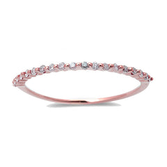 .13ct 14kt Rose Gold Pave Set Diamond Stackable Wedding Ring