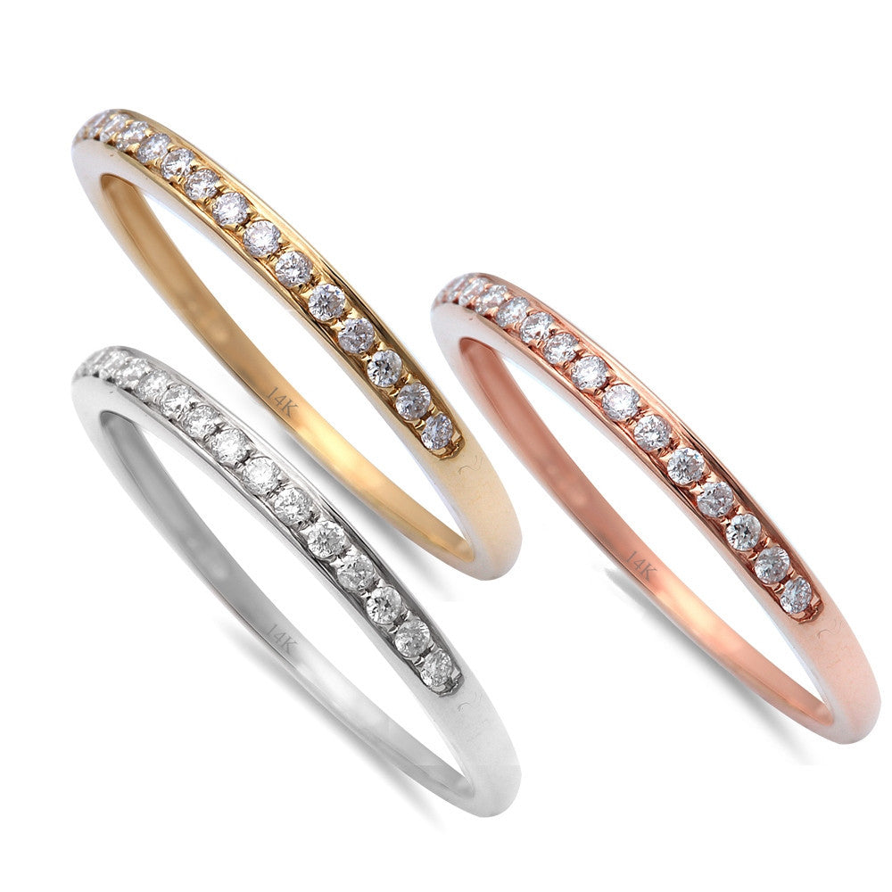 .12ct Diamond 14kt Rose Gold Anniversary Wedding Band size 6.5