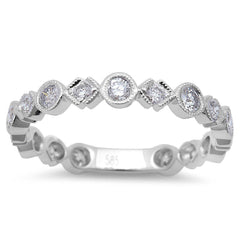 DIAMOND CLOSEOUT!  .59ct Round Diamond Wedding Anniversary Band 14kt Solid White Gold Size 6.5