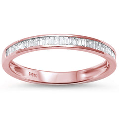 DIAMOND  CLOSEOUT!   .25ct Channel Set 14kt Rose Gold Baguette Diamond Wedding Anniversary Band