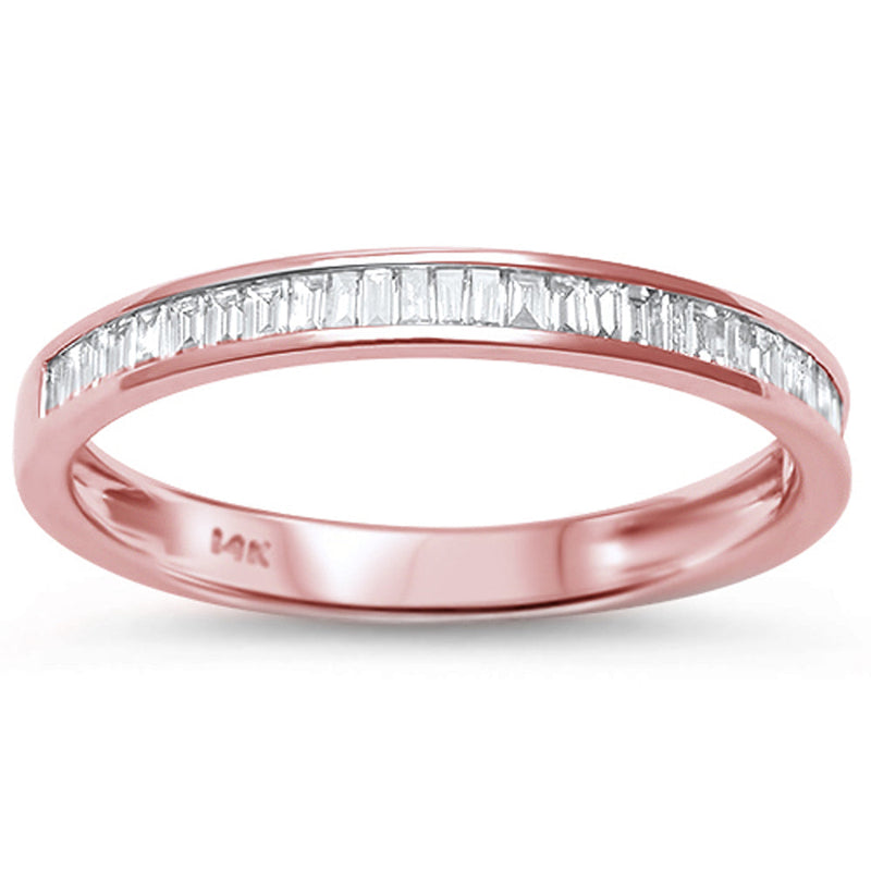 DIAMOND  CLOSEOUT!   .25ct Channel Set 14kt Rose Gold Baguette Diamond Wedding Anniversary Band