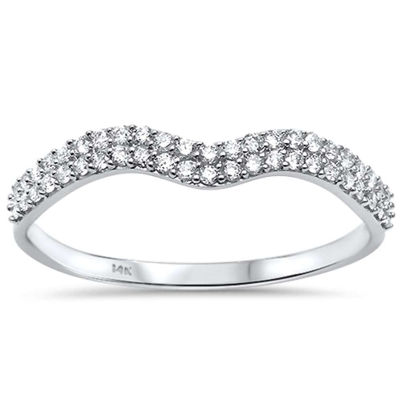 DIAMOND CLOSEOUT! .20ct G SI 14kt White Gold Diamond Band Ring Size 6.5