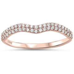 DIAMOND CLOSEOUT! .19ct G SI 14k Rose Gold Diamond Band Ring Size 6.5