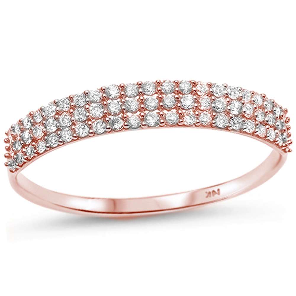 DIAMOND CLOSEOUT! .26ct G SI 14kt Rose Gold Diamond Band Ring Size 6.5