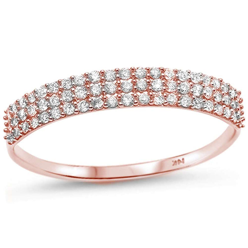 DIAMOND CLOSEOUT! .26ct G SI 14kt Rose Gold Diamond Band Ring Size 6.5