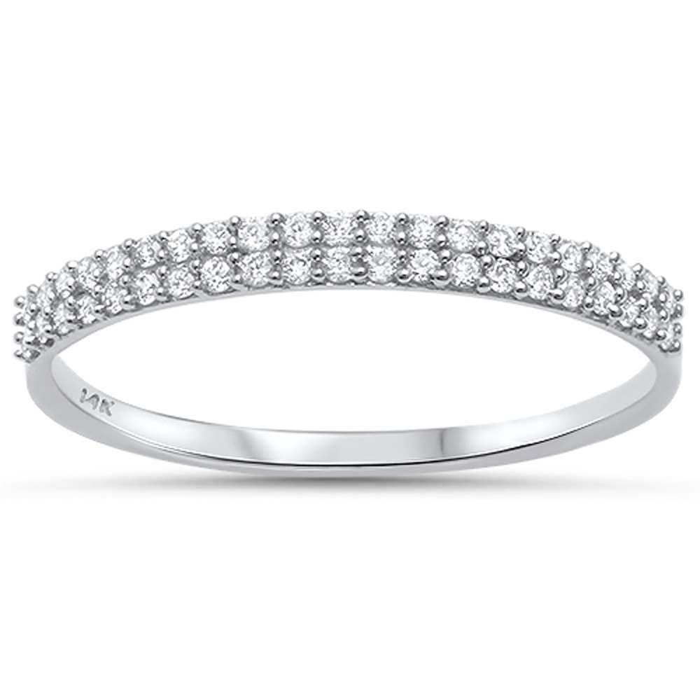 DIAMOND CLOSEOUT! .16ct 14kt White Gold Diamond Band Ring Size 6.5