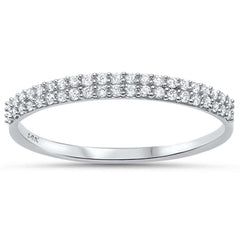 DIAMOND CLOSEOUT! .16ct 14kt White Gold Diamond Band Ring Size 6.5