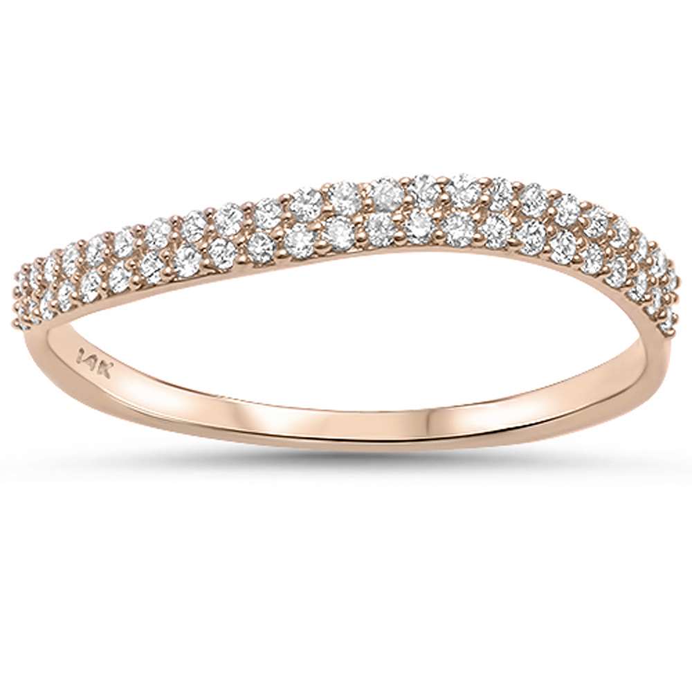 DIAMOND CLOSEOUT! .20ct G SI 14kt Rose Gold Diamond Band Ring Size 6.5