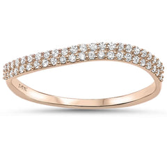 DIAMOND CLOSEOUT! .20ct G SI 14kt Rose Gold Diamond Band Ring Size 6.5