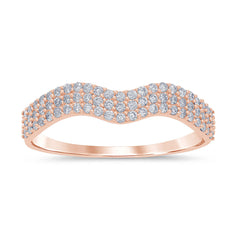 DIAMOND CLOSEOUT! .29ct G SI 14kt Rose Gold Diamond Band Ring Size 6.5