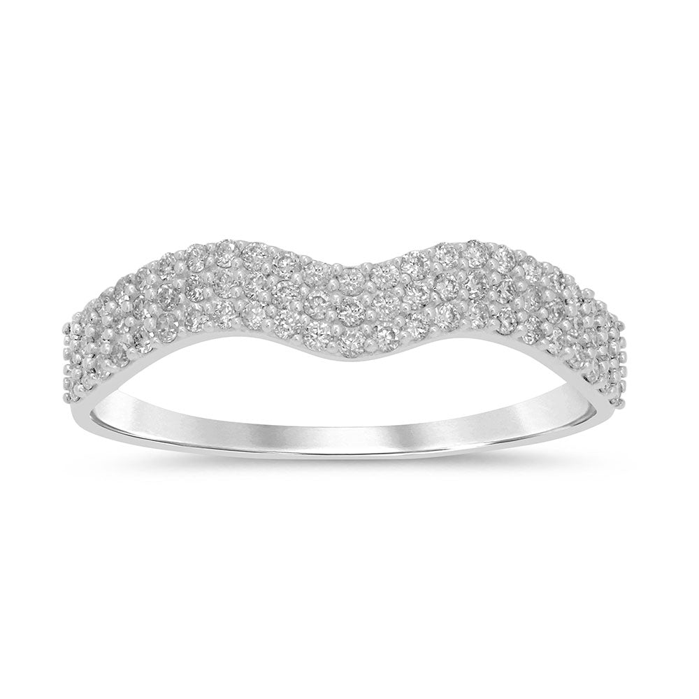 DIAMOND CLOSEOUT!  .30ct G SI 14kt White Gold Diamond Band Ring Size 6.5