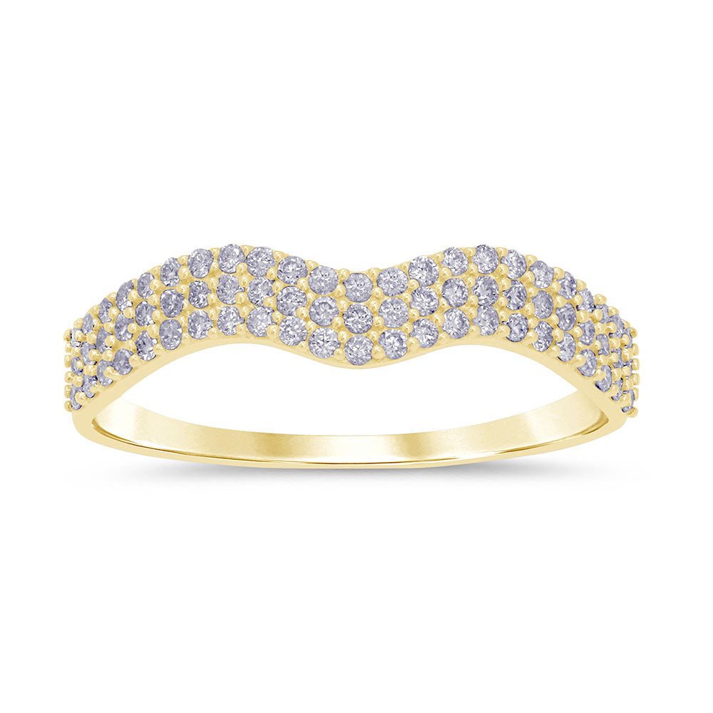 DIAMOND CLOSEOUT! .28ct G SI 14kt Yellow Gold Diamond Band Ring Size 6.5