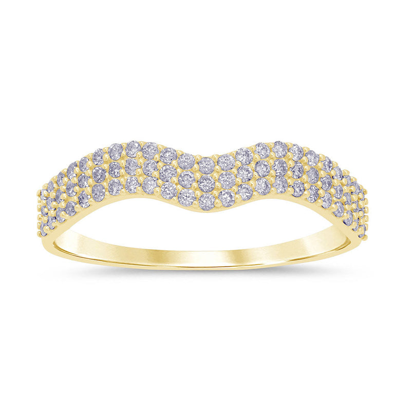 DIAMOND CLOSEOUT! .28ct G SI 14kt Yellow Gold Diamond Band Ring Size 6.5