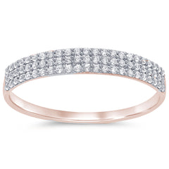 DIAMOND CLOSEOUT! .23ct 14kt Rose Gold Diamond Band Size 6.5