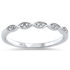 DIAMOND CLOSEOUT! .09ct 14k White Gold Diamond Anniversary Wedding Stackable Band Size 6.5