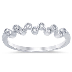 DIAMOND CLOSEOUT! .15ct 14k White Gold Diamond Anniversary Wedding Stackable Band Size 6.5