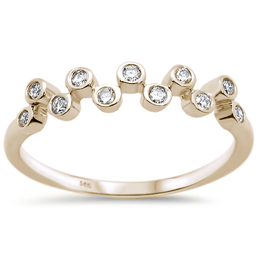 .15ct 14k Yellow Gold Diamond Anniversary Wedding Stackable Band Size 6.5