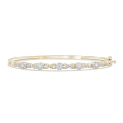 DIAMOND CLOSEOUT!  .68ct G SI 14K Yellow Gold Diamond Infinity Bangle Bracelet