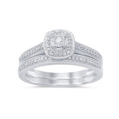 SPECIAL!.19ct 14k White gold Diamond Engagement Ring Bridal Set size 6.5
