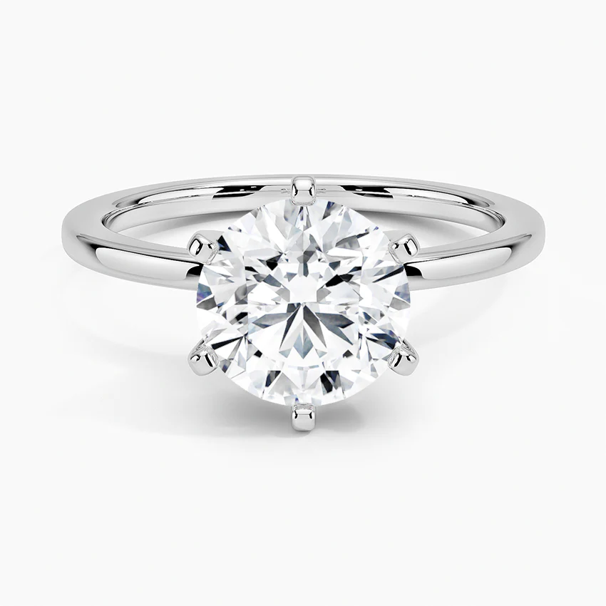 SPECIAL! 1.02ct GIA Certified 14K White Gold Round Diamond 6 Prong Set Solitaire Ring Size 6.5
