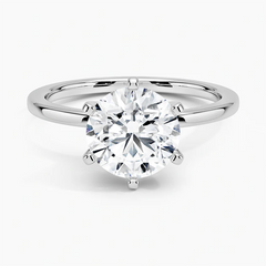 SPECIAL! 1.02ct GIA Certified 14K White Gold Round Diamond 6 Prong Set Solitaire Ring Size 6.5