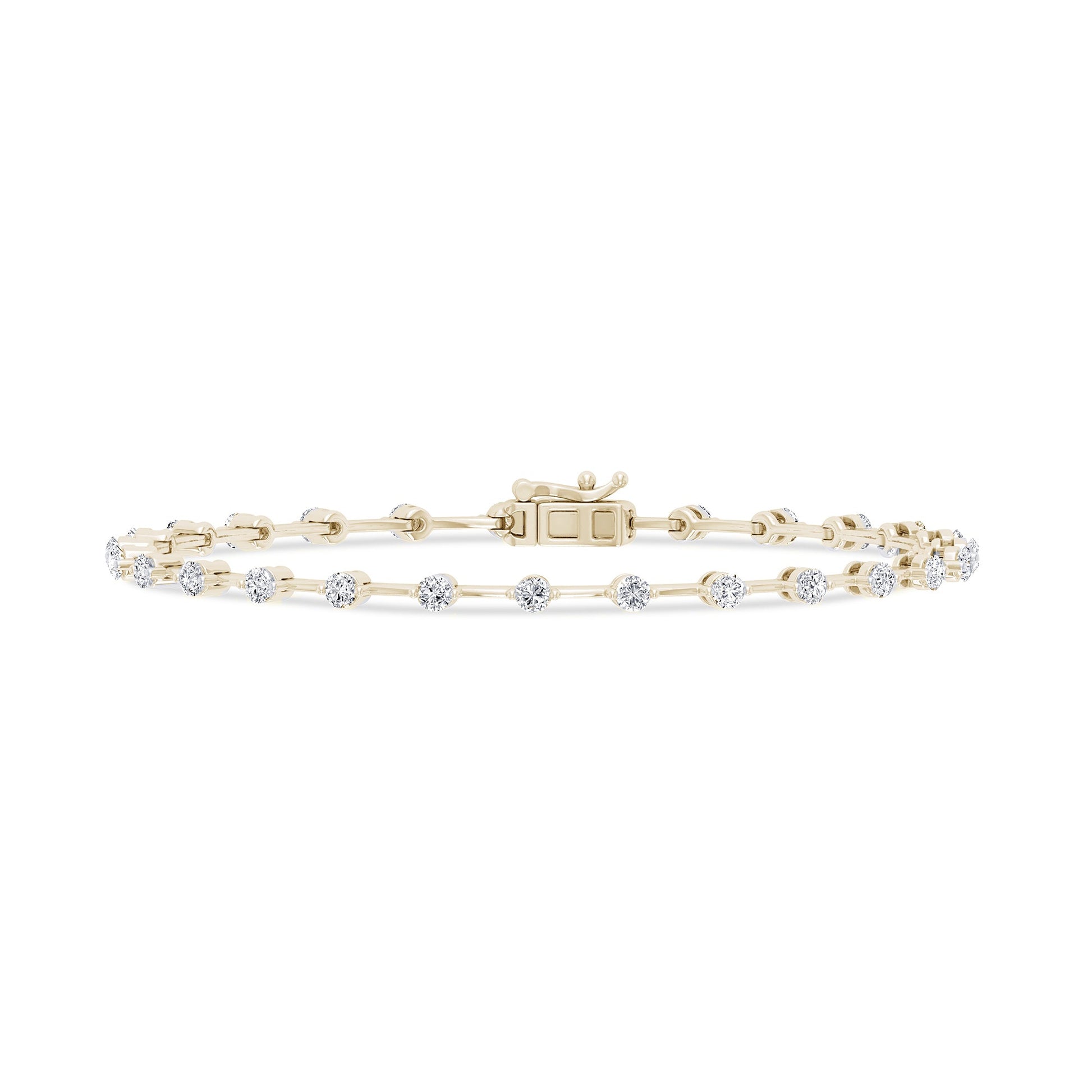 SPECIAL! 1.15ct G SI 14K Yellow Gold Diamond Link Bracelet 7" Long