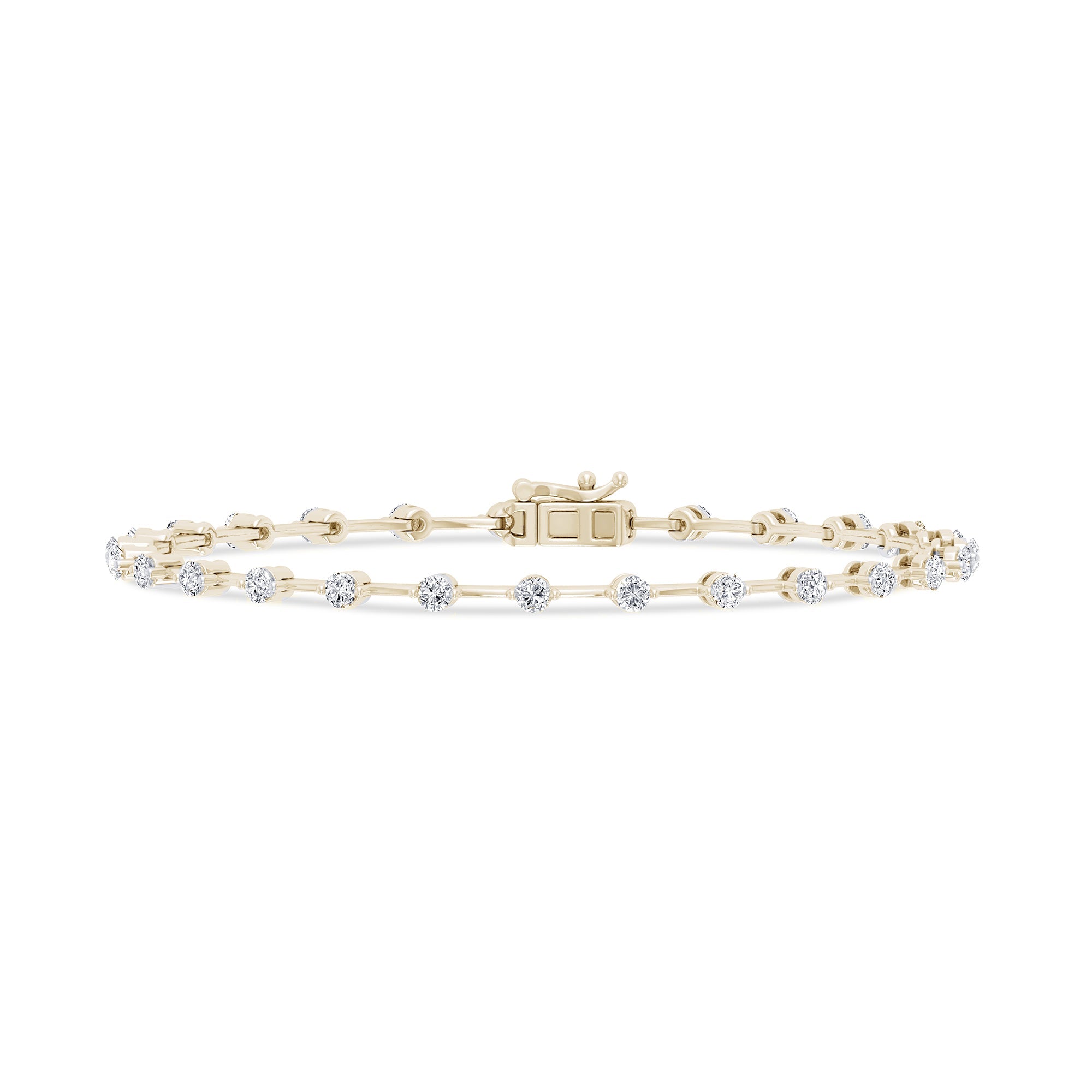 SPECIAL! 1.15ct G SI 14K Yellow Gold Diamond Link Bracelet 7" Long