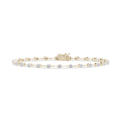 SPECIAL! 1.15ct G SI 14K Yellow Gold Diamond Link Bracelet 7" Long