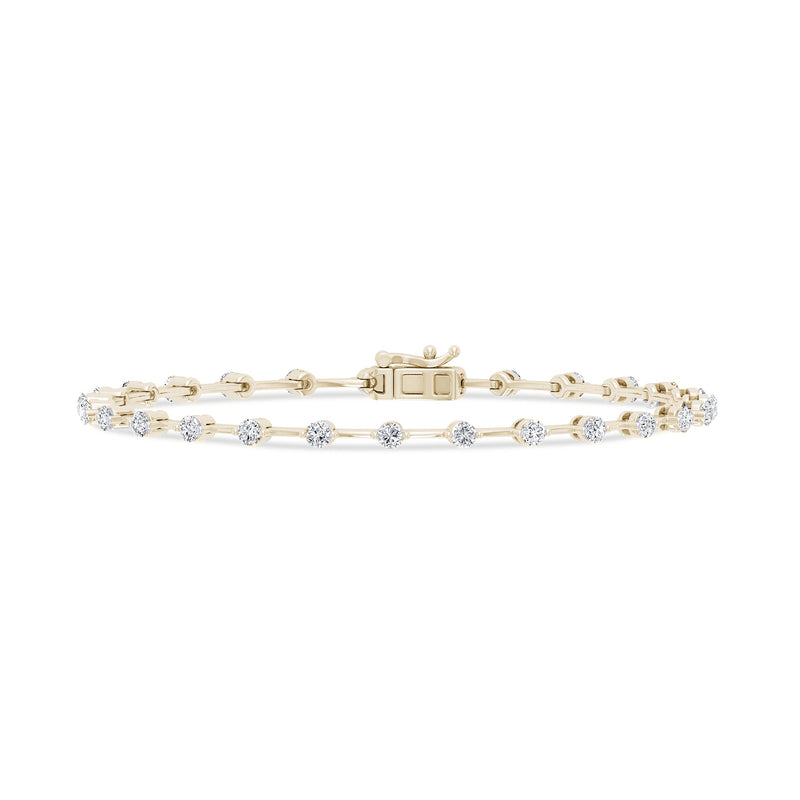 SPECIAL! 1.15ct G SI 14K Yellow Gold Diamond Link Bracelet 7" Long
