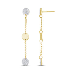 SPECIAL! .20ct G SI 14K Yellow Gold Diamond Round Dangling Earrings