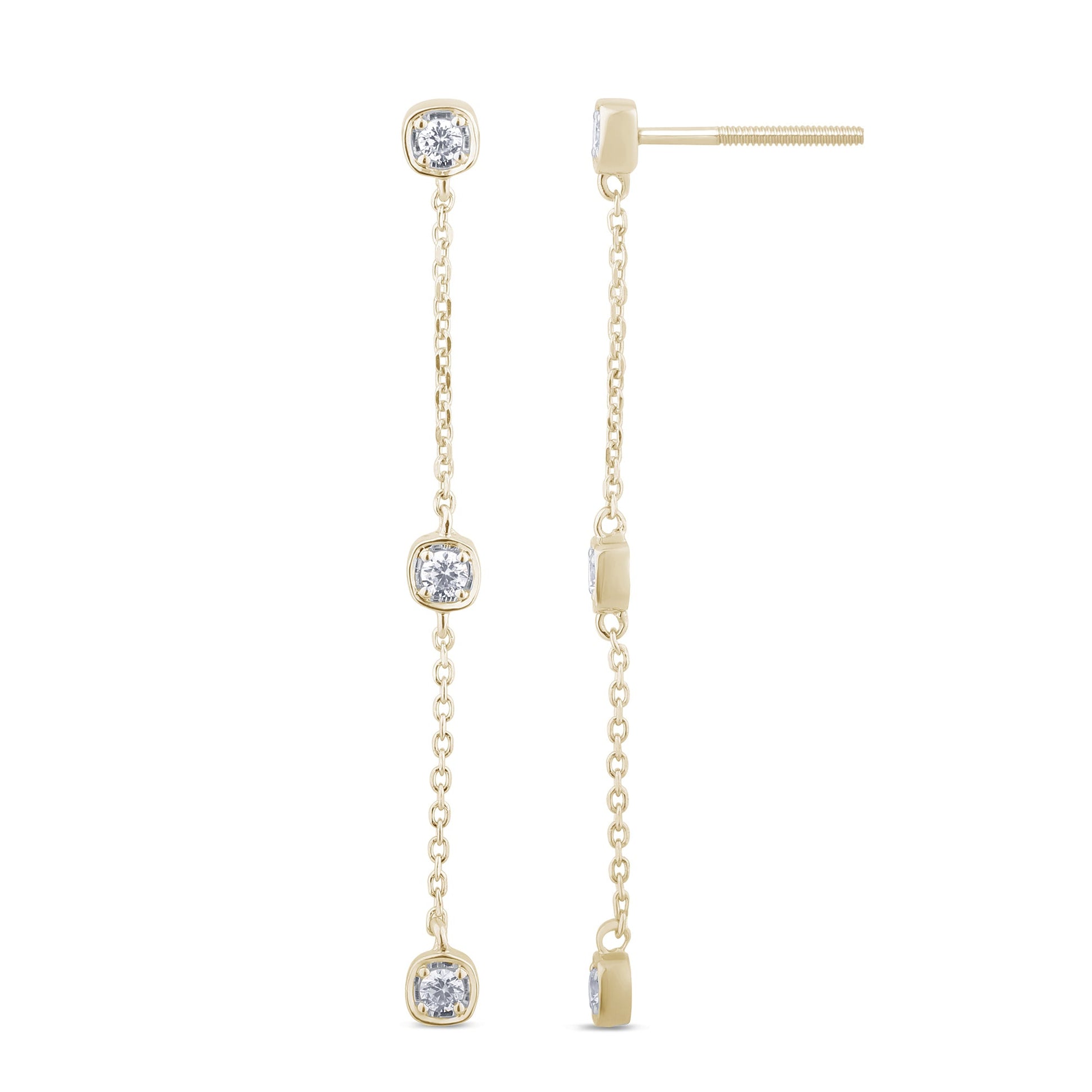 DIAMOND CLOSEOUT! .25ct G SI 14K Yellow Gold Diamond Dangle Earrings