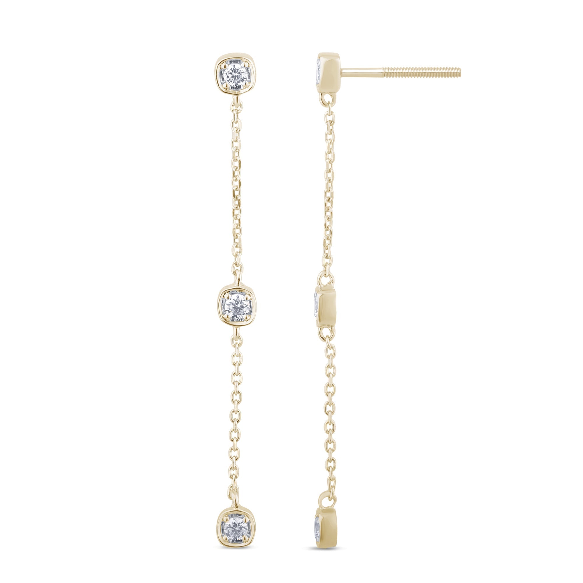 DIAMOND CLOSEOUT! .25ct G SI 14K Yellow Gold Diamond Dangle Earrings