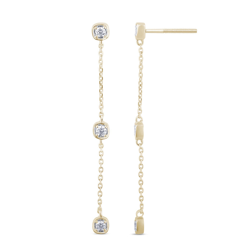 DIAMOND CLOSEOUT! .25ct G SI 14K Yellow Gold Diamond Dangle Earrings