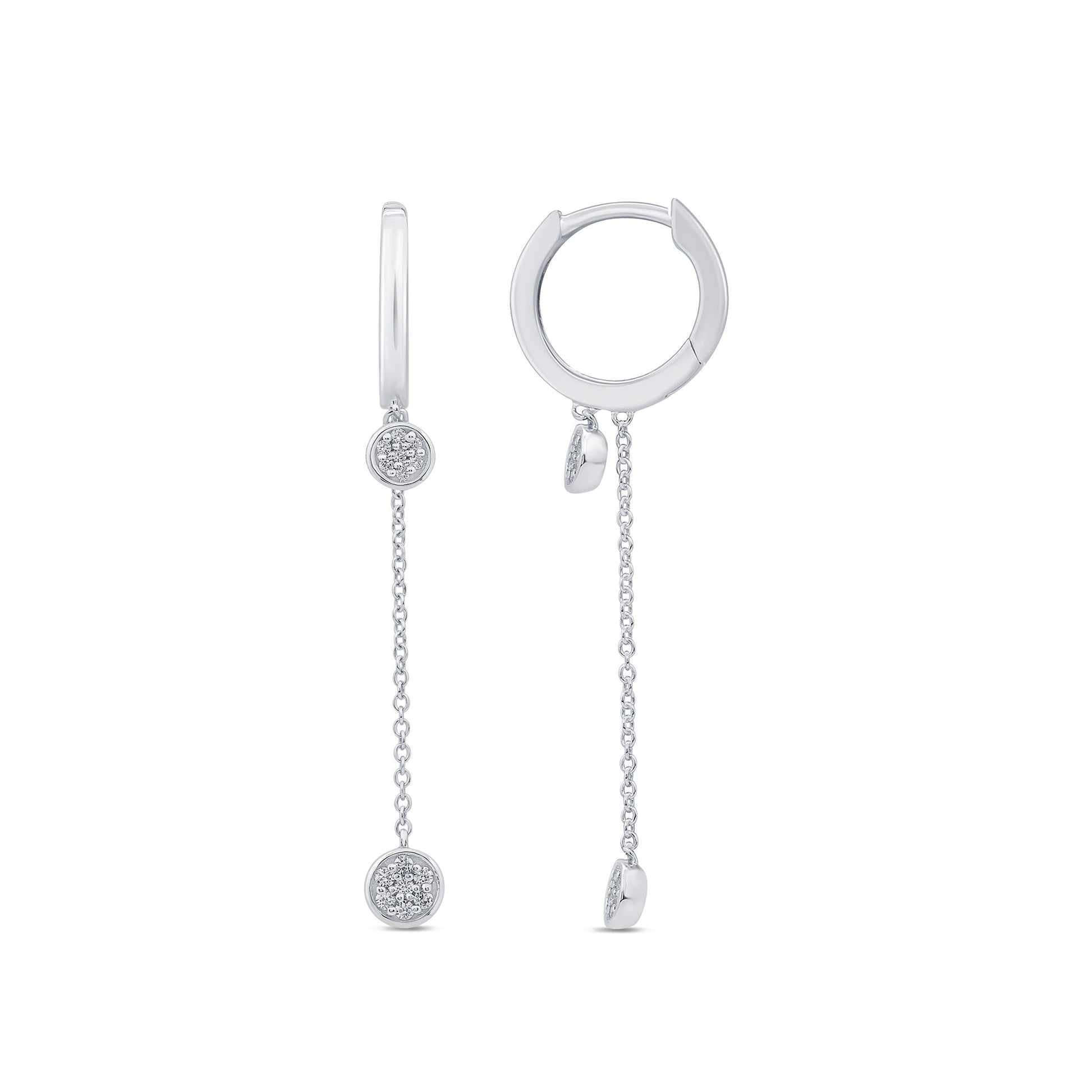 DIAMOND CLOSEOUT! .15ct G SI 14K White Gold Diamond Dangle Earrings